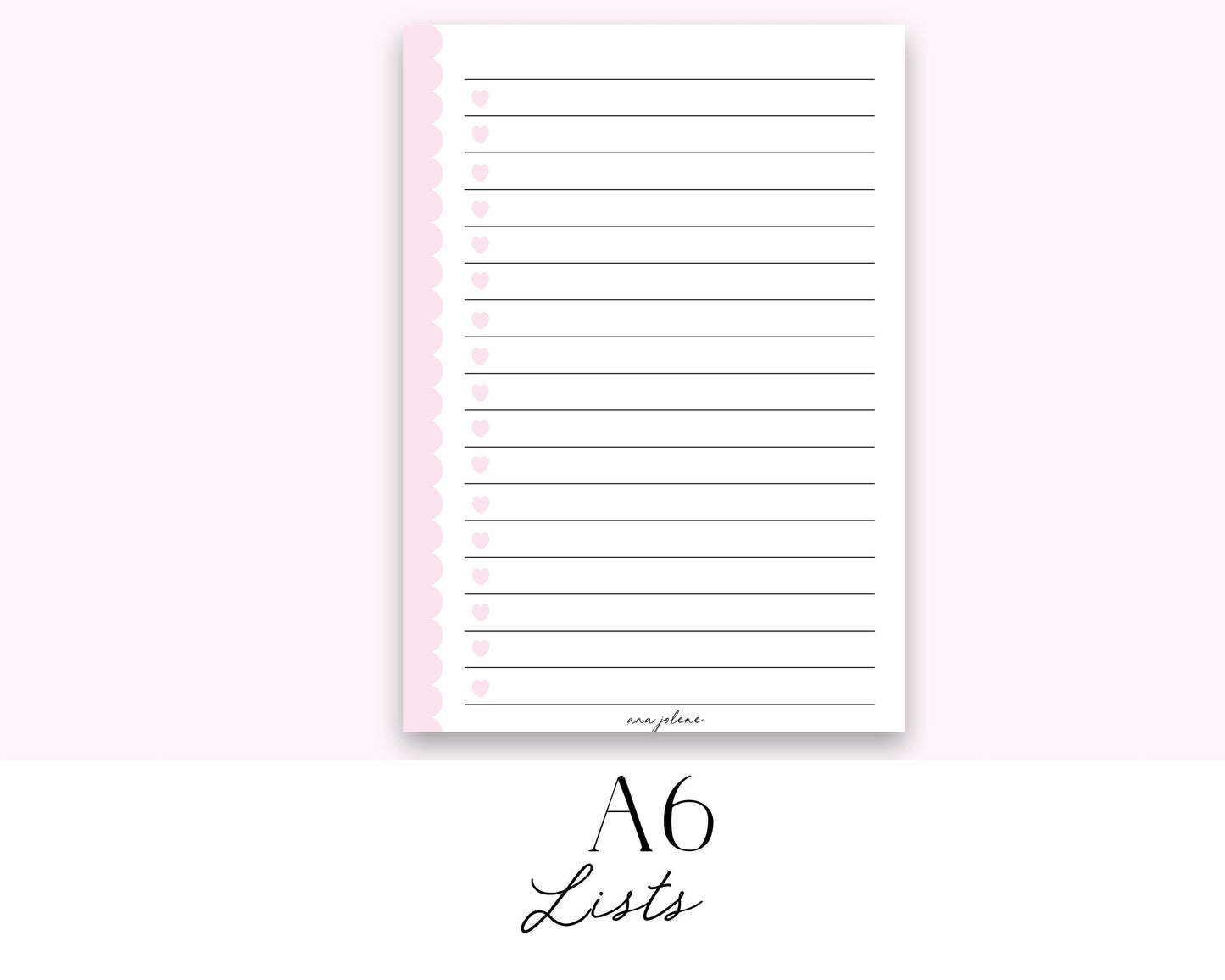 A6 Rings To Do Lists Printable