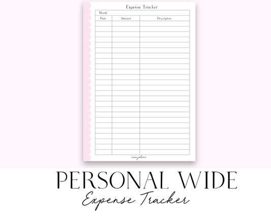 Personal Wide Rings Expense Tracker (Budget) (Finance Planner) Printable
