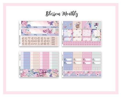 BLOSSOM Monthly Planner Sticker Kit (A5Wide)