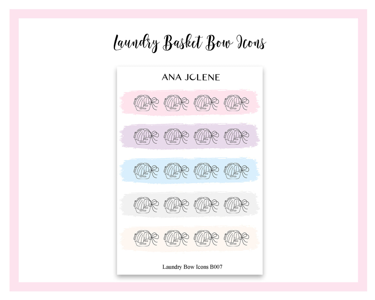 Laundry Basket Bow Icon Stickers – anajolene