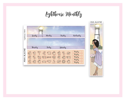 LIGHTHOUSE Monthly Planner Sticker Kit (A5Wide)