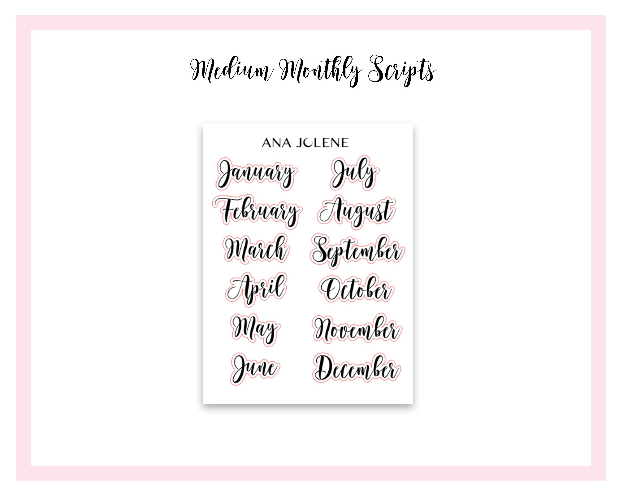 Script Stickers – anajolene