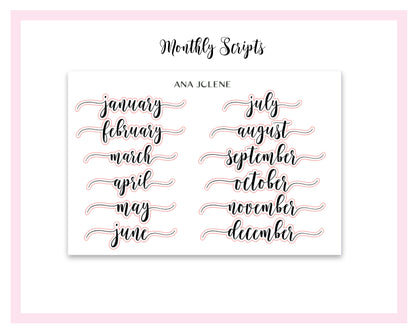 LIGHTHOUSE Monthly Planner Sticker Kit (A5Wide)