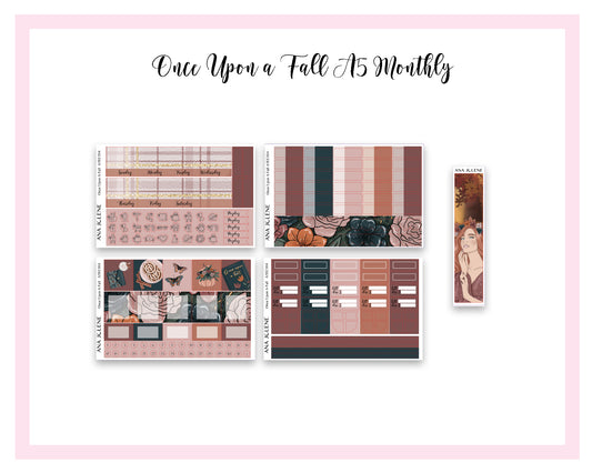 ONCE UPON A FALL EC A5 Monthly Planner Sticker Kit
