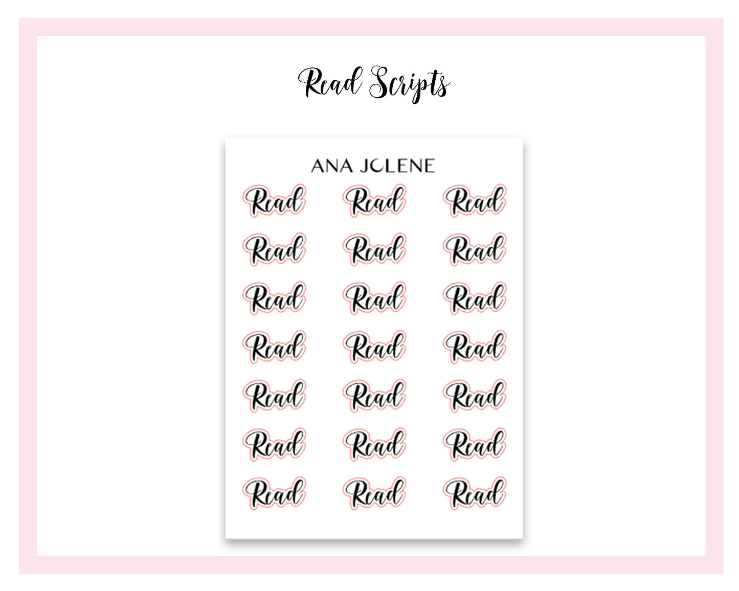 Read Script Stickers